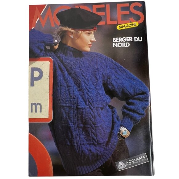 3 Modeles French Knitting Patterns Magazines Booklet Sweaters Women Men English - Picture 5 of 12